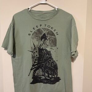 Sleep Token Graphic T-Shirt Size L Sage Green Band Tee